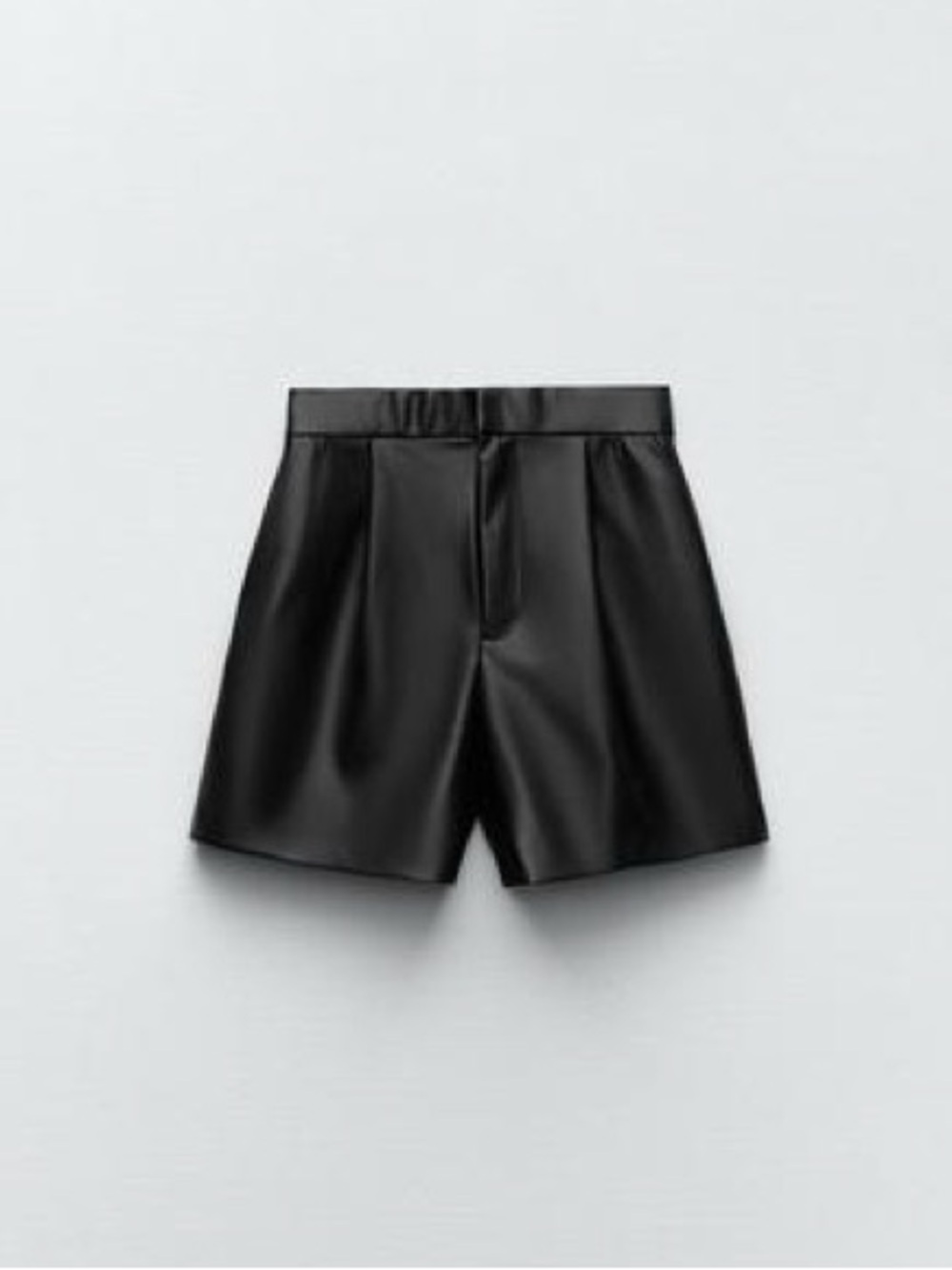 Zara Black Faux-Leather Shorts 4432/220/800